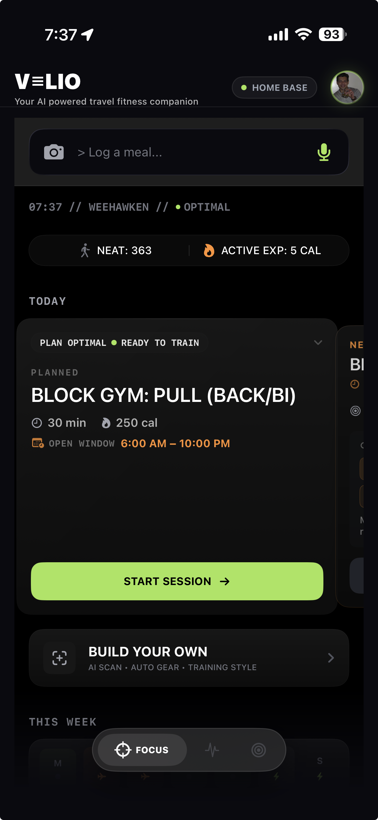 Hyper-Adaptive Kinematics — VELIO+ app screenshot